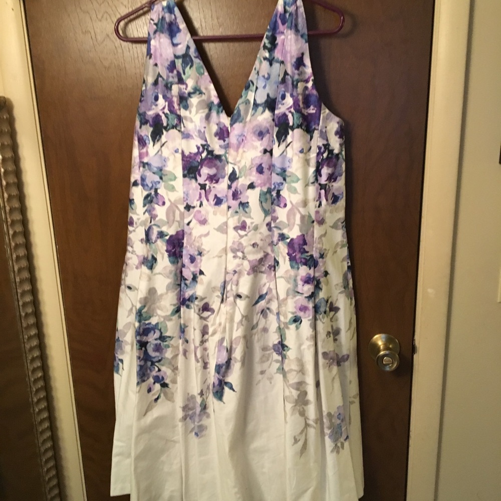 Ralph Lauren sz14w purple floral dress.